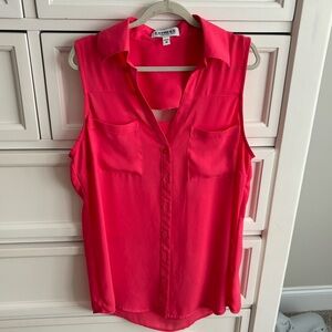 Express blouse, coral color, only worn a few times, open design on back